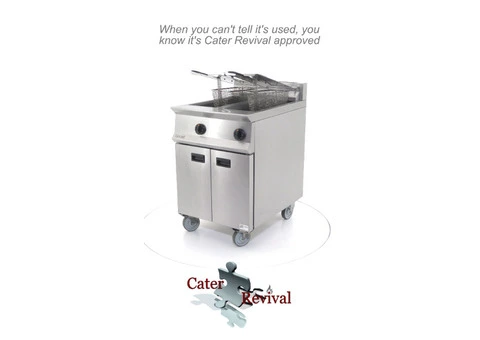 Lincat Opus OG8111N Twin Tank Natural Gas Fryer - 3/7