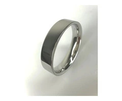 Wedding Bands for Him | Flat Court Polished Ring | Layla Diamonds