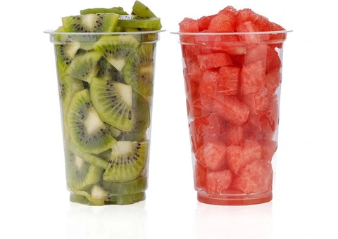 CHEF ROYALE Plastic Smoothie Cups - Plastic Cups- Smoothie Cup for Smoothies - 2/3