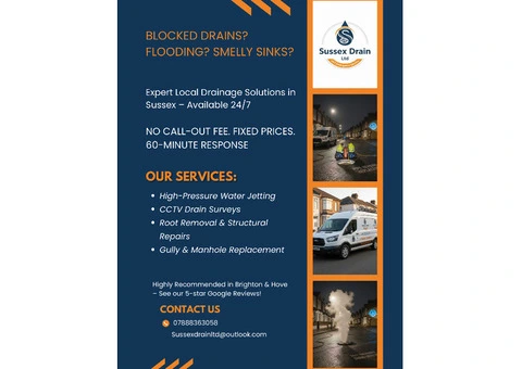 Blocked drain? Toilet backing up? Outside flooding? - 1/16