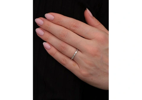 0.60ct Baguette Eternity White Gold Wedding Bands for Women