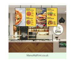 TV Menu | TV Screen Restaurant Menu Design UK | MenuMa Print