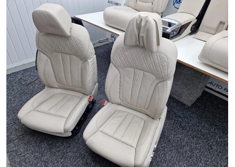 BMW 7 Series G11, G12 Full M Sport Nappa Interior – Comfort Seats, Massage, Ivory White - 2/16