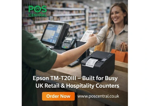 Epson TM-T20III Receipt Printer USB RS232 for Shops & Cafés