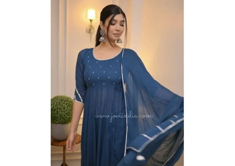 Upgrade Your Wardrobe with JOVI India Ethnic Salwar Suit Sets - 1/8