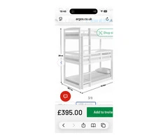Triple bunk bed