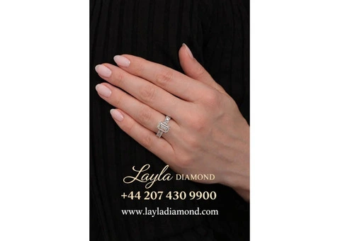 Luxury Emerald Diamond Engagement Rings | Elegant Emerald Cut Diamond Rings