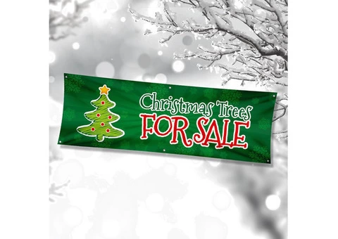 Print Christmas PVC Banner In UK Banner With Eyelets