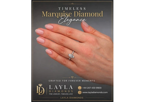 Engagement Ring Marquise Diamond | Luxury Marquise Ring – Layla Diamonds