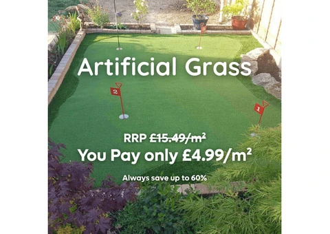 Quality Artificial Grass from £4.99/m² – Bulk Deals Available - 1/4