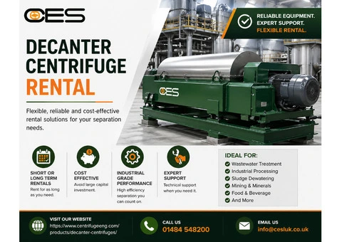 Looking for Decanter Centrifuge Rental?