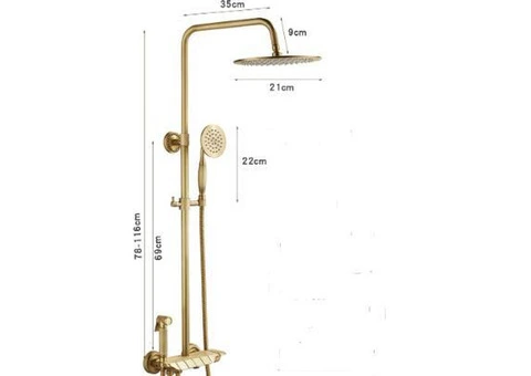Shower System Set Antique Bronze Shower Tap Set Wall Mounted TSA0480 - 4/5
