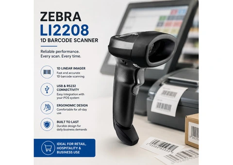 Zebra LI2208 Barcode Scanner 1D Linear Imager USB RS232 - 2/2