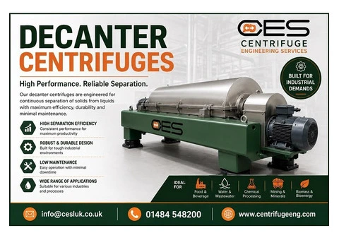 Decanter Centrifuges for Industrial Separation