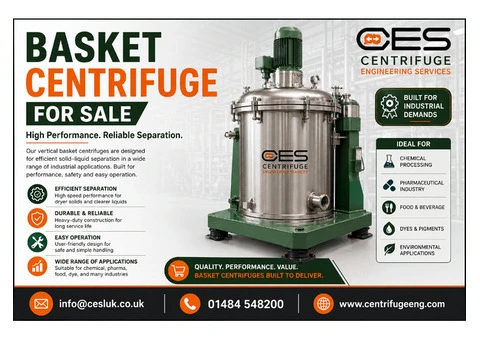 Basket Centrifuge For Sale for Industrial Processing