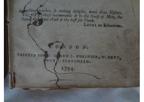 1794 - BEWICK CUTS - A COMPENDIOUS HISTORY OF ENGLAND - BEAT UP LITTLE BOOK - 10/20