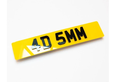 Premium 4D 5mm Laser Cut Number Plates - Alphabet Plates UK - 1/3