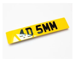 Premium 4D 5mm Laser Cut Number Plates - Alphabet Plates UK