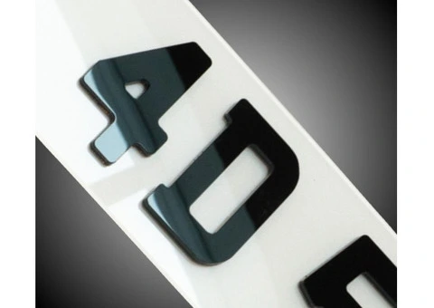 Premium 4D 5mm Laser Cut Number Plates - Alphabet Plates UK - 2/3