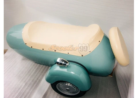 Vespa Struzzo with Full StainlessSteel Sidecar Restored by Scooter99 - 3/11