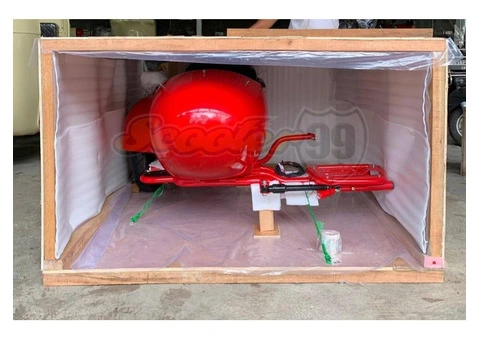 Vespa Struzzo with Full StainlessSteel Sidecar Restored by Scooter99 - 6/11