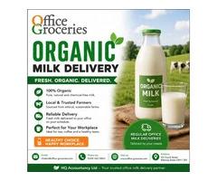 Organic Milk Delivery for Offices Across the UK Today