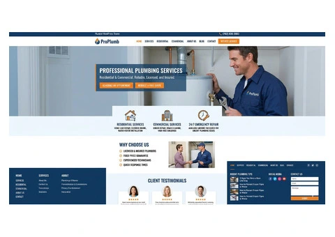 Feature-Rich Plumber WordPress Themes for Plumbing Service Management