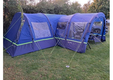 Berghaus 4 XL Air Tent with Awning plus accessories. - 1/4