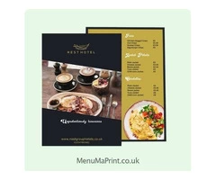 Best A4 Restaurant Menu Printing Services | MenuMa Print