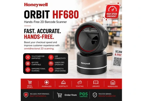 Honeywell Orbit HF680 Hands-Free 2D Barcode Scanner USB - 2/2