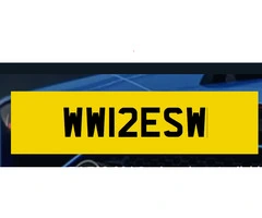 WARRINGTON WOLVES (W W) and WIRES ( W12ES) Cherished Number plate.