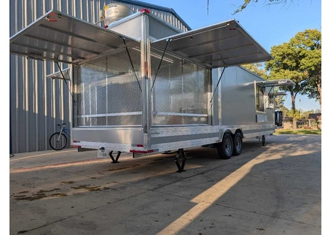 2026 8.5x32ft BBQ Trailer with Porch and fully equipped kitchen available for sale - 2/9