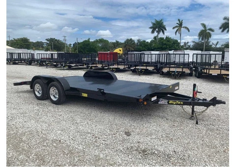 NEW BIG TEX 7×18 STEEL DECK CAR TRAILER 70DM-18 FOR SALE . - 1/5