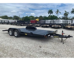 NEW BIG TEX 7×18 STEEL DECK CAR TRAILER 70DM-18 FOR SALE .