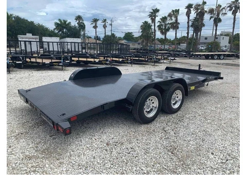 NEW BIG TEX 7×18 STEEL DECK CAR TRAILER 70DM-18 FOR SALE . - 2/5