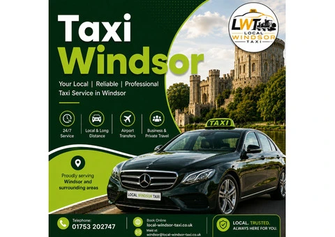 Taxi Windsor | 24h Local Taxi & Heathrow Transfers from £18 | Local Windsor Taxi