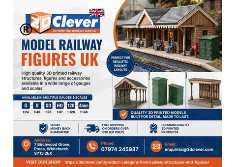Premium Model Railway Figures UK | Detailed 3D Printed Railway Structures and Scale Accessories