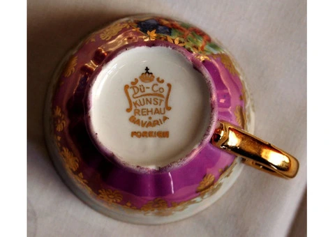 Du-Ko Kunst Rehau 15 piece bone china coffee set circa 1910 - 2/2