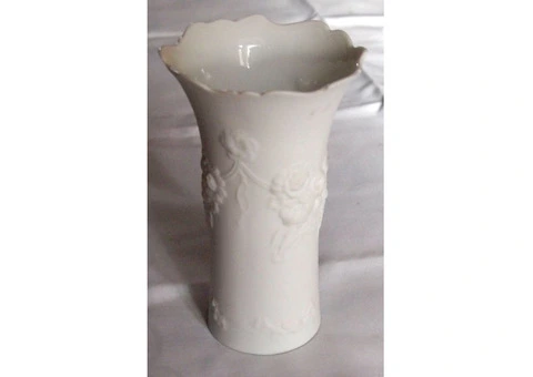 Vase by Kaiser of Germany with Grecian fruit and flowers designs 18cm height by 7cm diameter at base