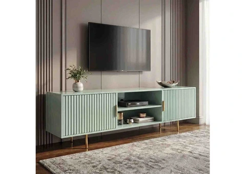 Flutrina 180cm Painted TV Unit with Storage - Media Wall Cabinet