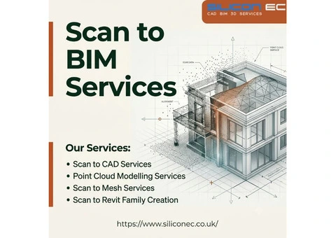 Reliable Scan to BIM Solutions at Competitive Rates from $15/hr