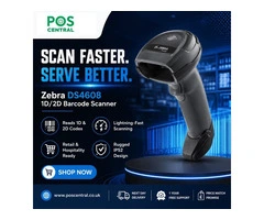 Zebra DS4608 1D/2D Barcode Scanner – Fast POS Scanning