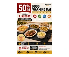 50% OFF Food Warming Mat Coupon Code – Save Big with Code FJ5UE8GT