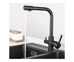 Black Brass Three Way Drinking Water Kitchen Sink Tap TAB0339
