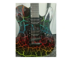 ESP LTD Eclipse 87 Electric Guitar in Rainbow Crackle Finish