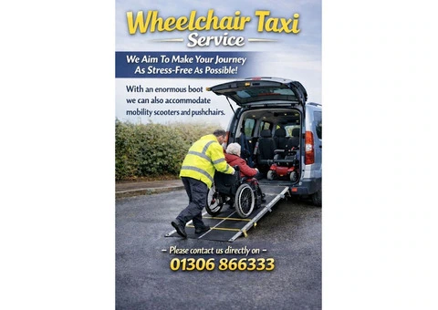 Book a Safe Wheelchair Taxi for Comfortable Travel - AM Taxi Dorking
