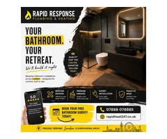 Bathroom Installation in London | Rapid Response Plumbing and Heating
