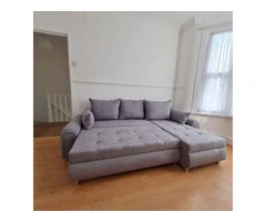 Brand New Grey L-Shape Corner Sofa Bed with Storage + Pull-Out Bed + FREE Delivery