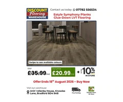 Estyle Symphony Planks Glue-Down LVT Flooring | £20.99/m²