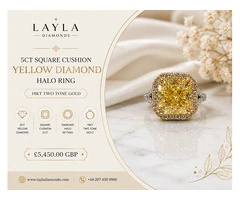 Breathtaking 5ct Yellow Diamond Engagement Rings | Layla Diamonds